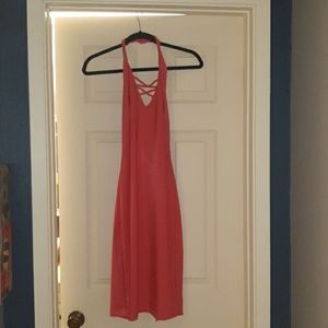 Pink halter dress